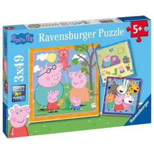 Ravensburger Puslespil - 3x49 Brikker - Gurli Gris - Familie